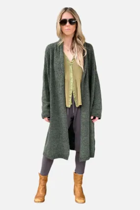 Long Duster - Green Multi