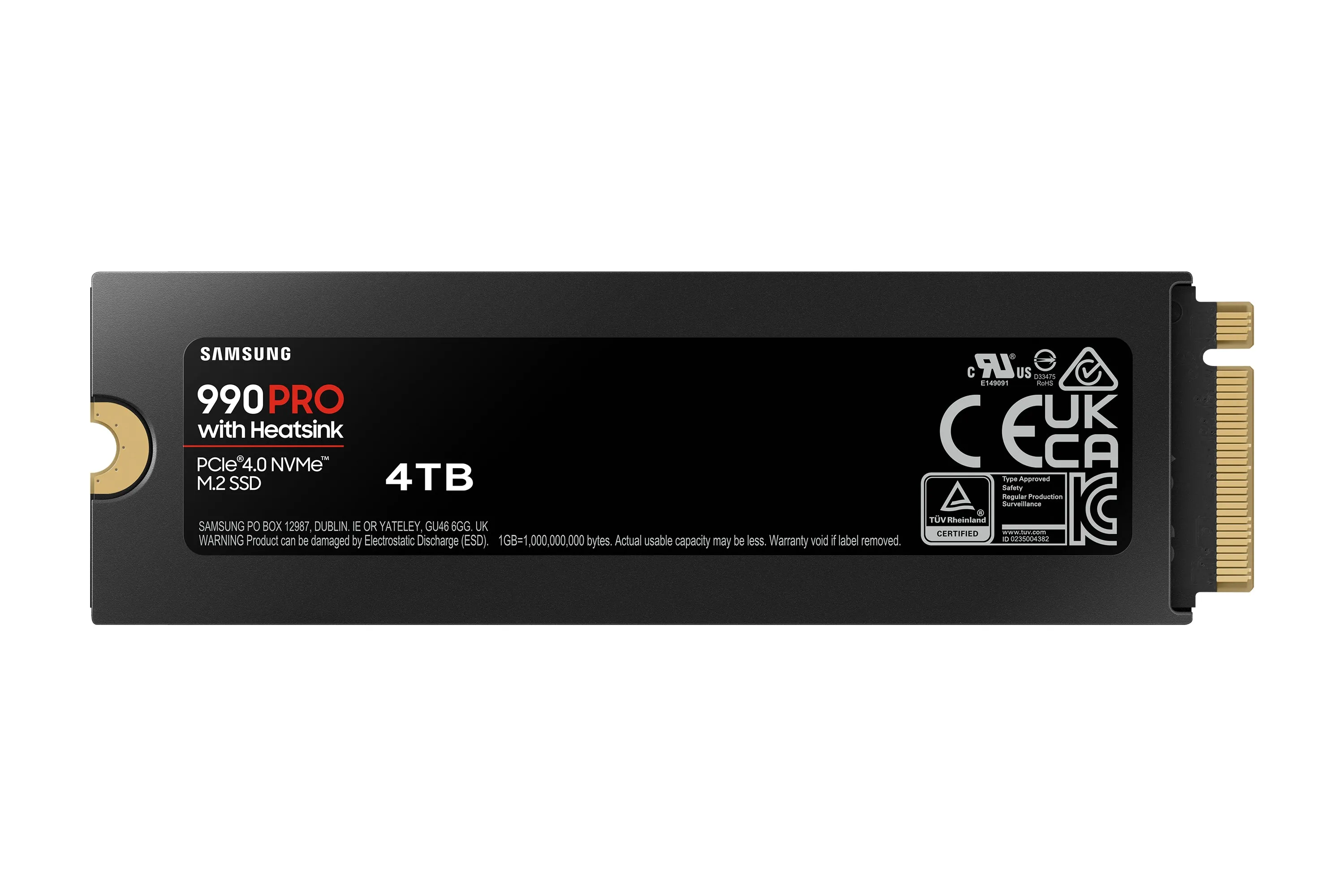 M.2 4Tb Samsung 990 Pro Heatsink Nvme Pcie 4.0 X 4 Retail