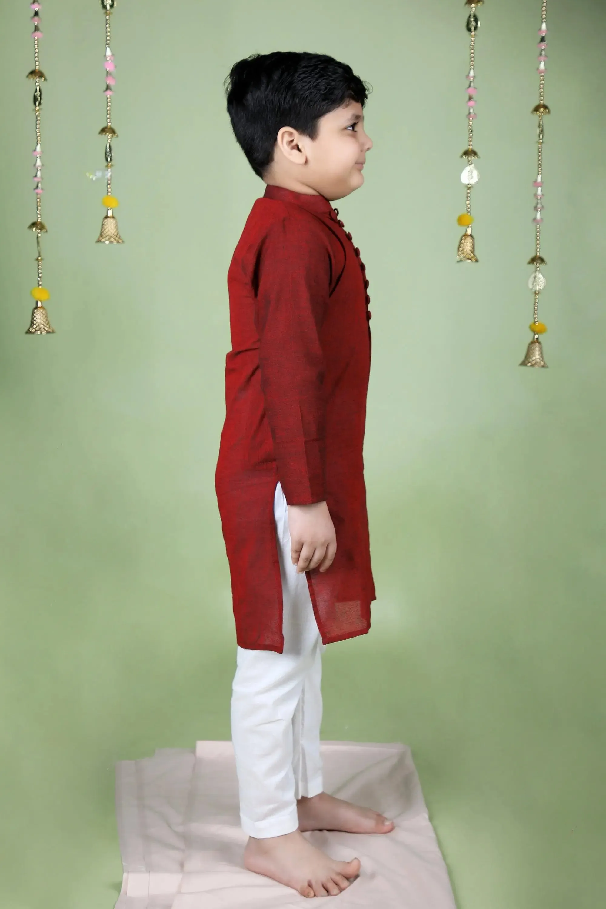 MAROON KURTA SET