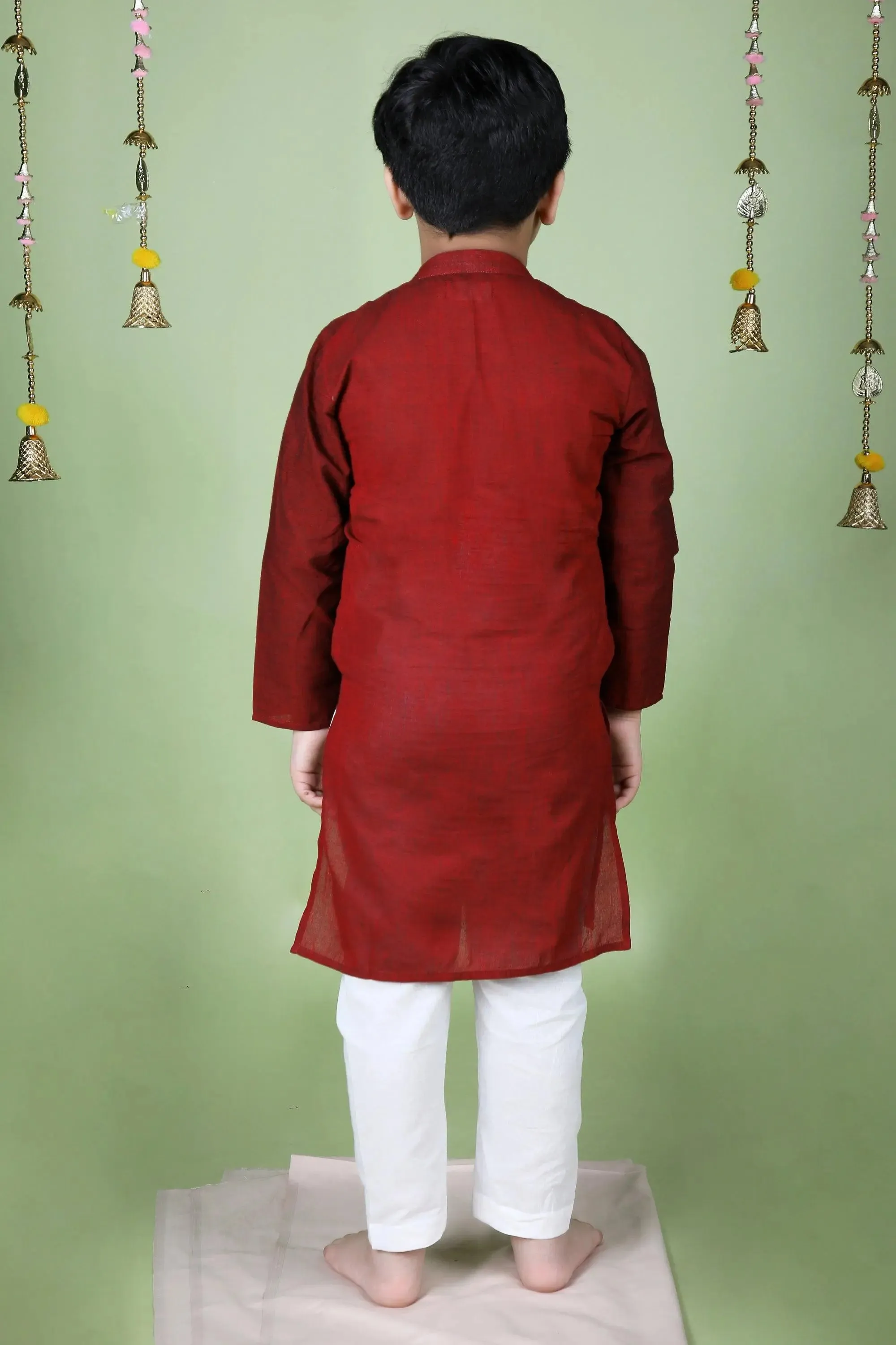 MAROON KURTA SET