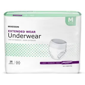 McKesson Extended Wear Maximum Absorbent Underwear, Medium