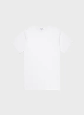 Men's Cellular Cotton Underwear T-shirt in White