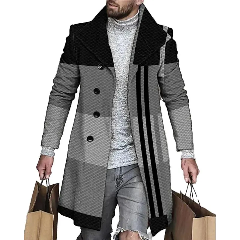 Men's Lapel Printed Cardigan Jacket 44604790L