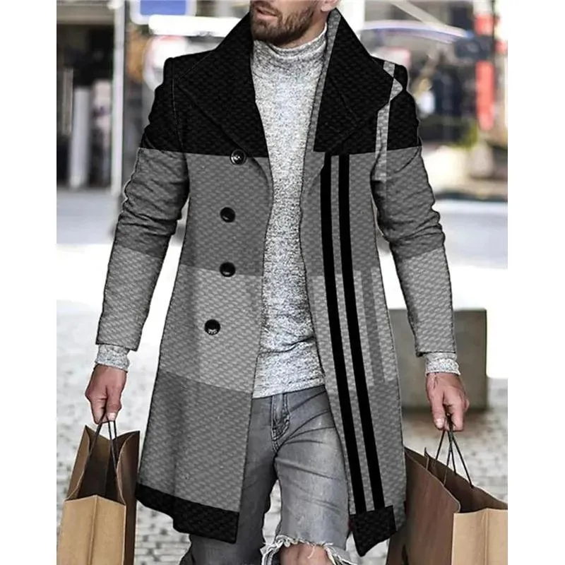 Men's Lapel Printed Cardigan Jacket 44604790L