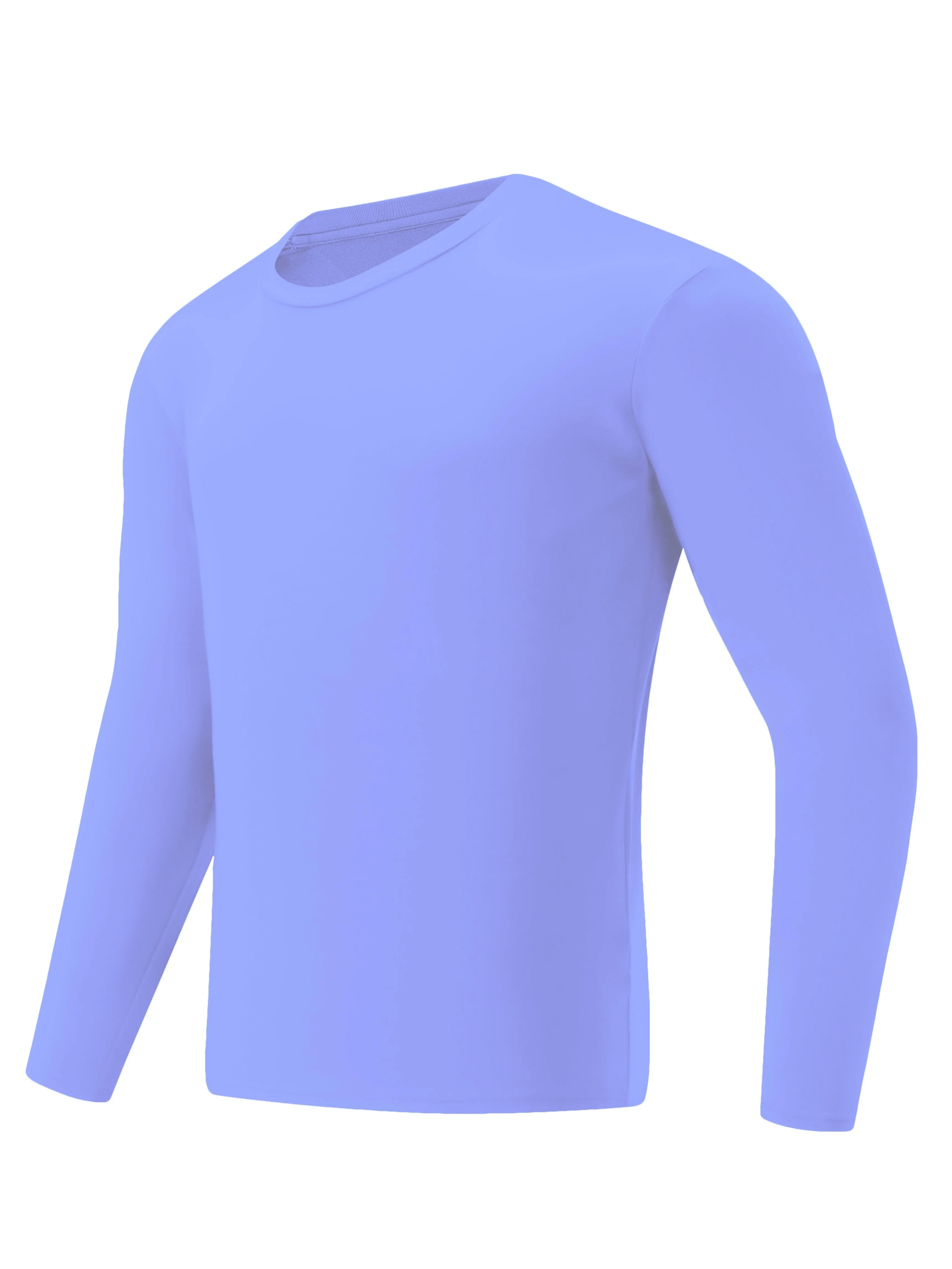 Men's Thermal Underwear Tops Crew Neck Base Layer Long Sleeve Tops Fleece Lining Bottoming Shirts