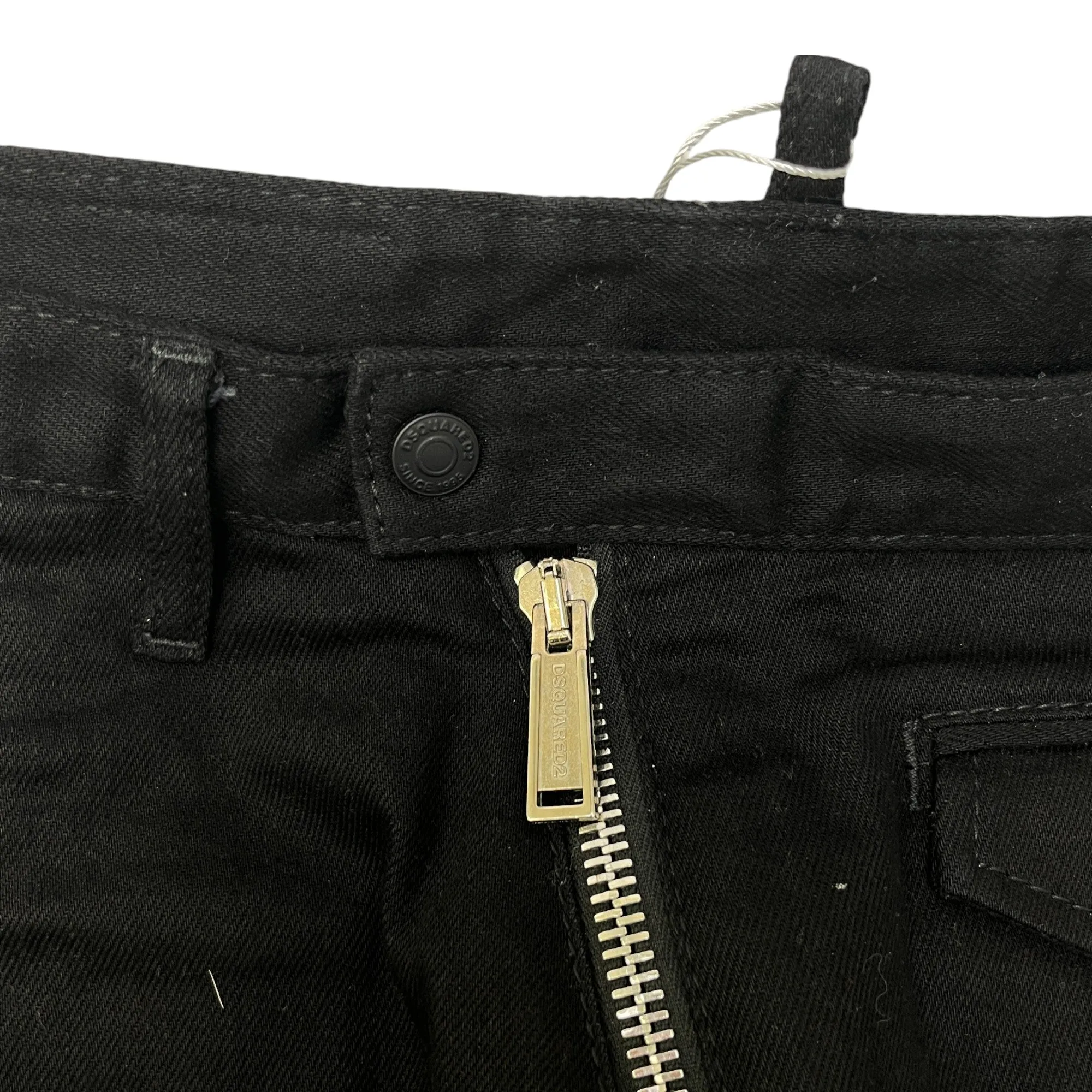 Men's Zip Jeans Black Size IT 48 / UK 32