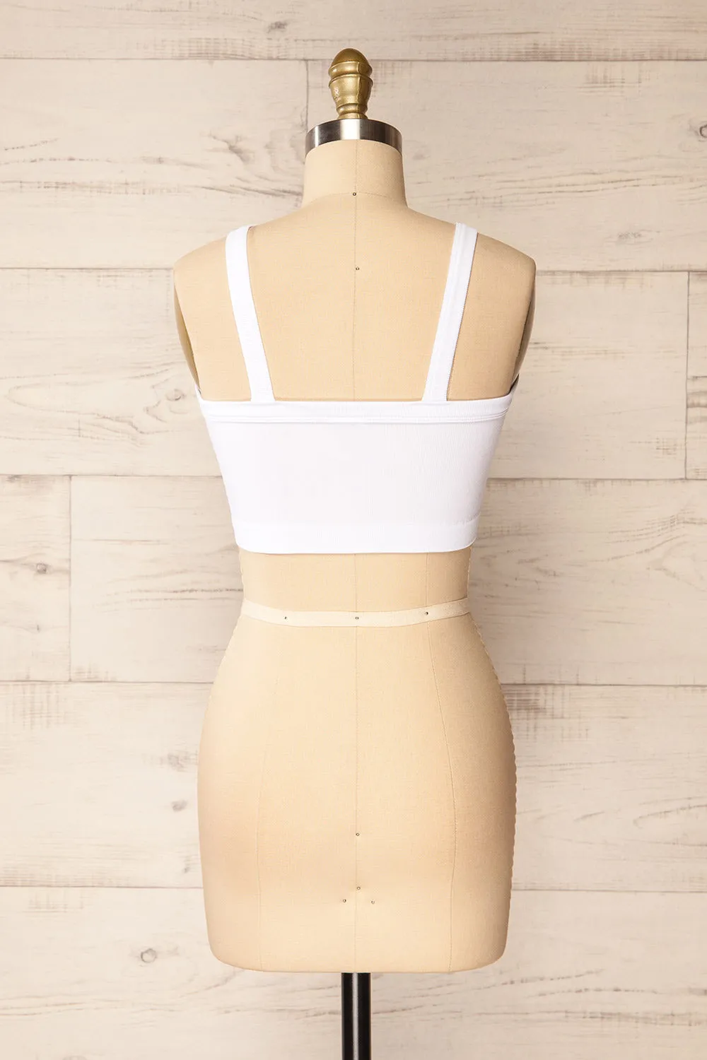 Merignas White | Cropped Ribbed Cami