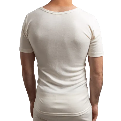 Merino Wool Blend Mens Short Sleeve Thermal Base Layer