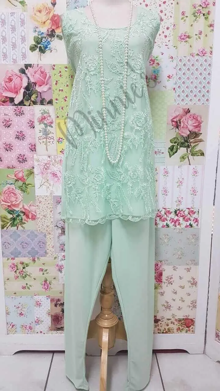 Mint Green 3-Piece Pants Set GD0223