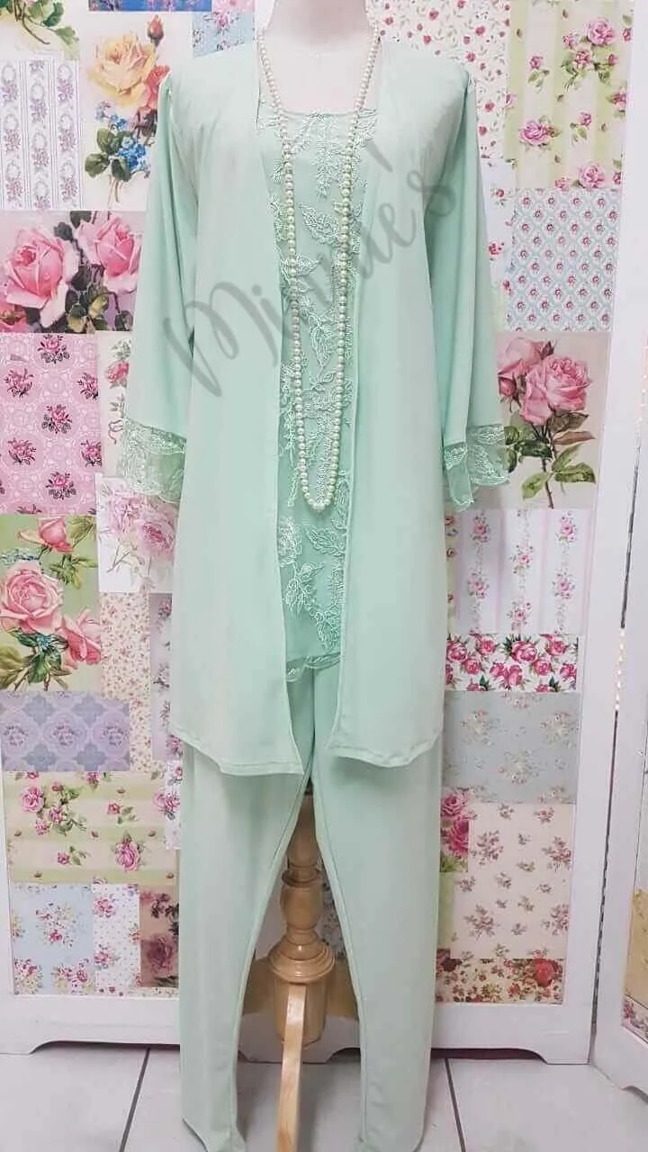 Mint Green 3-Piece Pants Set GD0223