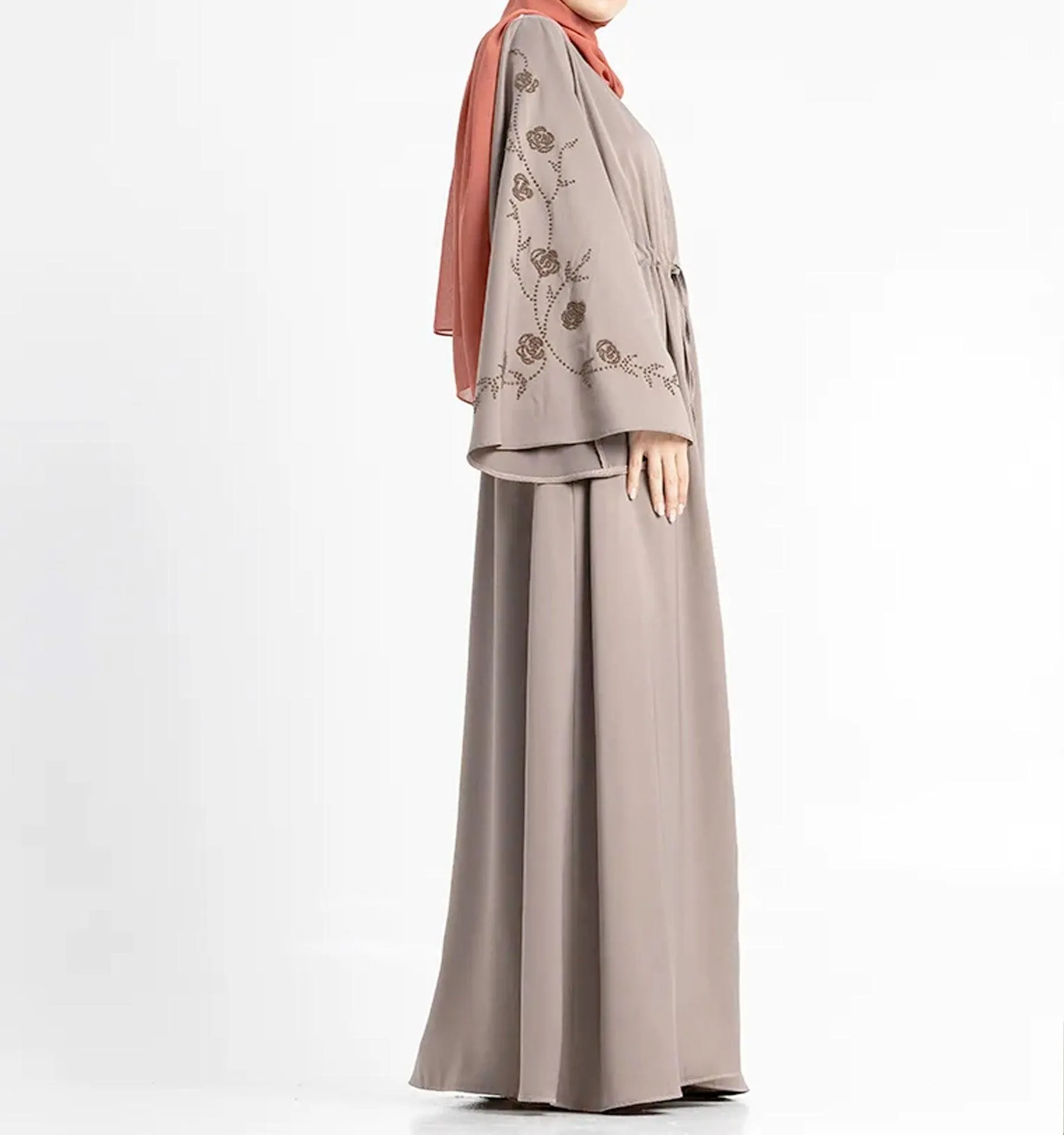 Mocha Giaa 2-Piece Abaya