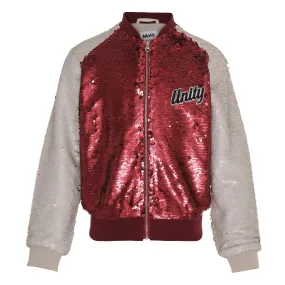 Molo Carmine Sequin Bomber Girls Jacket