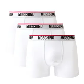 Moschino Logo Tape White Three-Pack Boxers