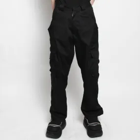 MULTI POCKET CARGO TROUSERS BLACK