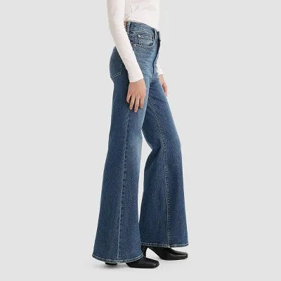 New - Levi's Women's Ultra-High Rise Ribcage Flare Jeans - A NY Moment 28