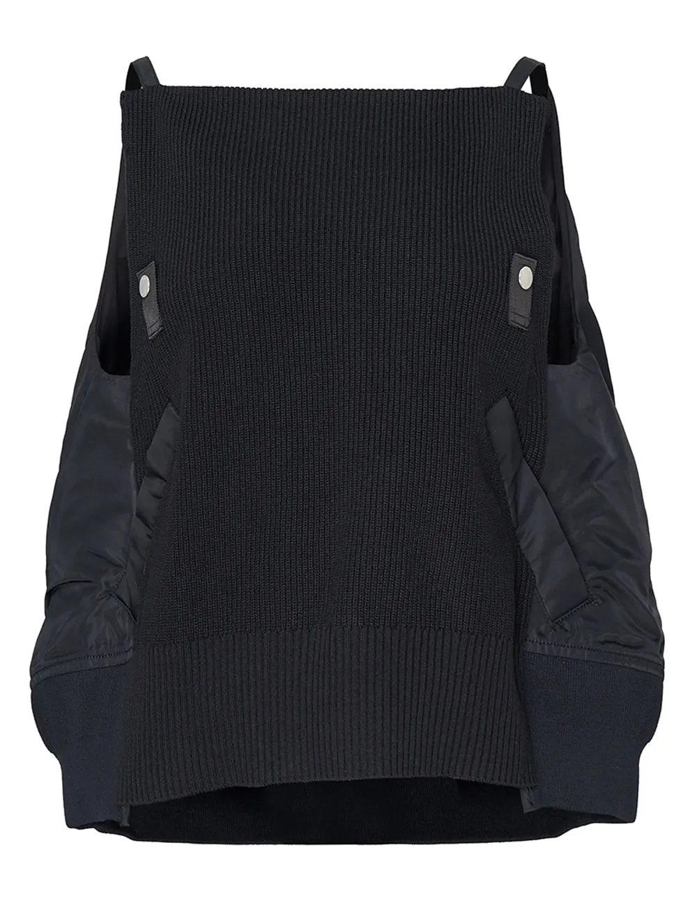 Nylon Twill Mix Knit Camisole