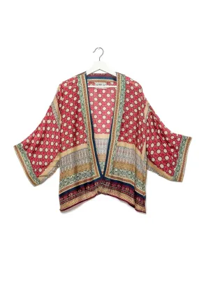 One Hundred Stars Moorish Burgundy Mini Kimono