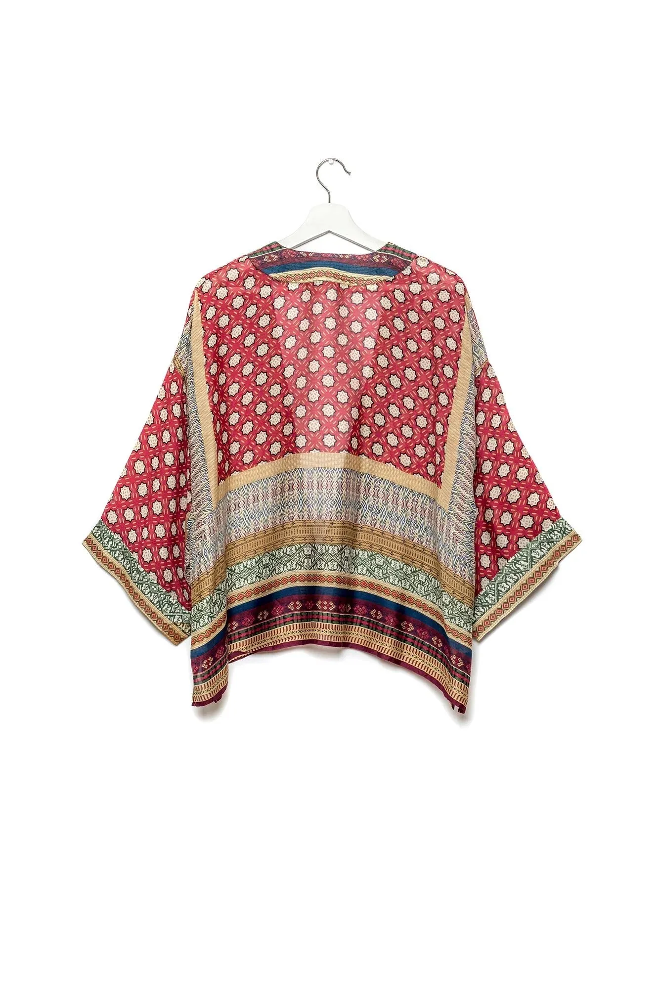 One Hundred Stars Moorish Burgundy Mini Kimono