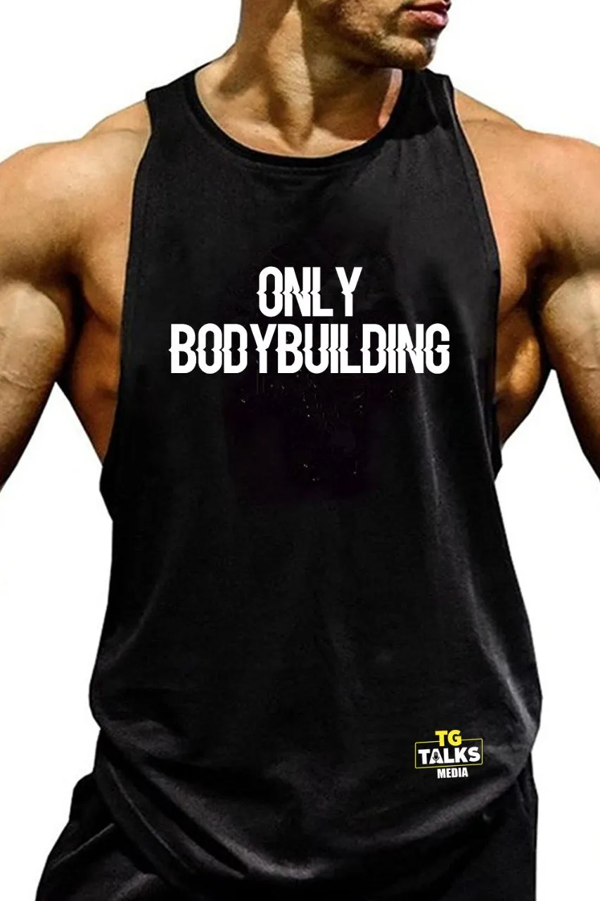 Only Body Building Black Wide Cut Vest