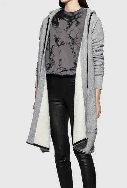 Open Cape Style Women Hoodie / Cardigan Asymmetric Cut