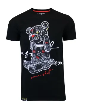 PAISLEY BEAR TEE-S11122 (BLACK/BK)