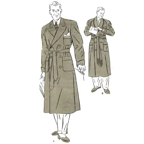 PDF - 1940s Pattern, Men's Dressing Gown - Chest 38" (97cm) - Download