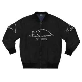 "Not Today" Lazy Cat Bomber Jacket