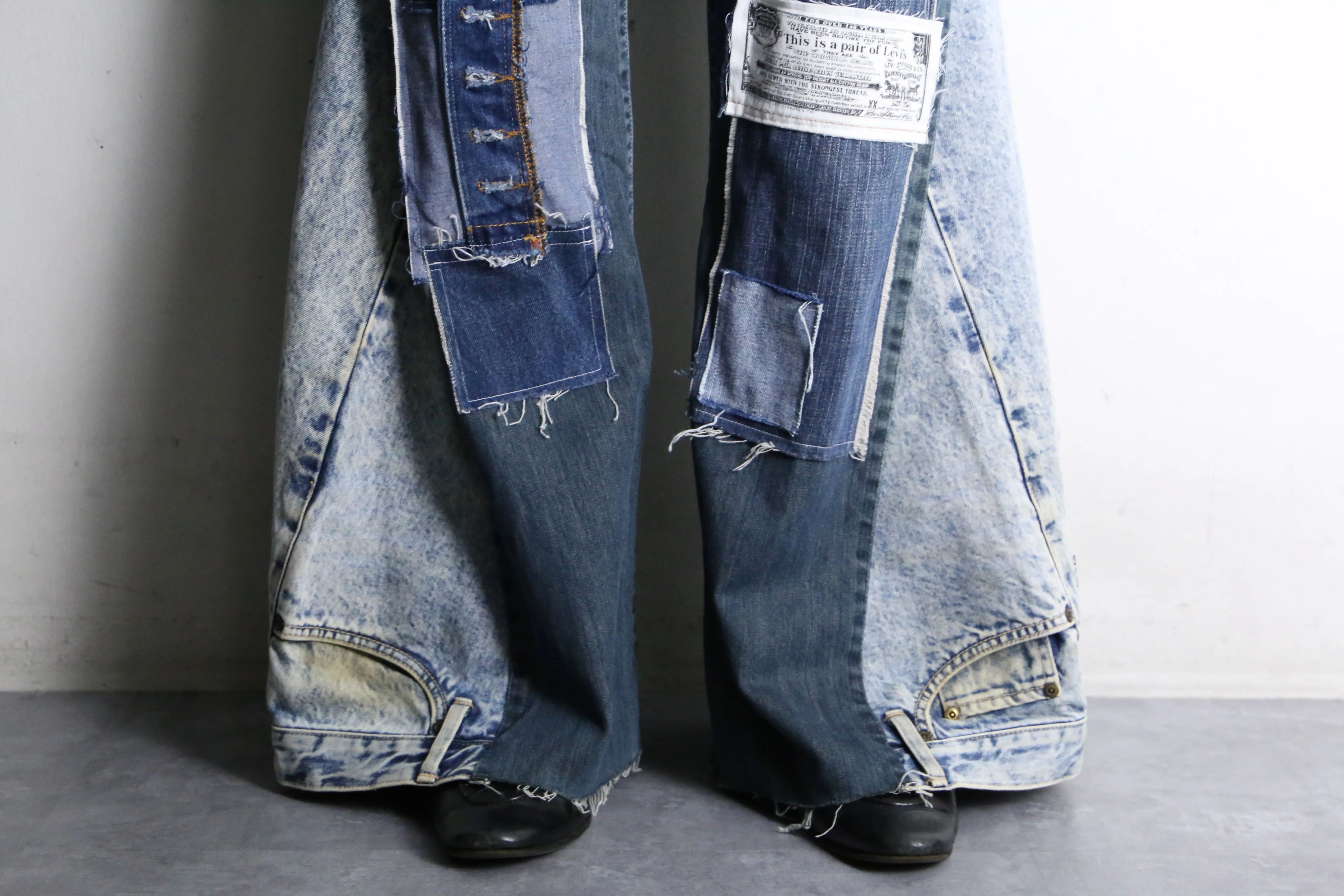 "Re:make" upside down flare denim