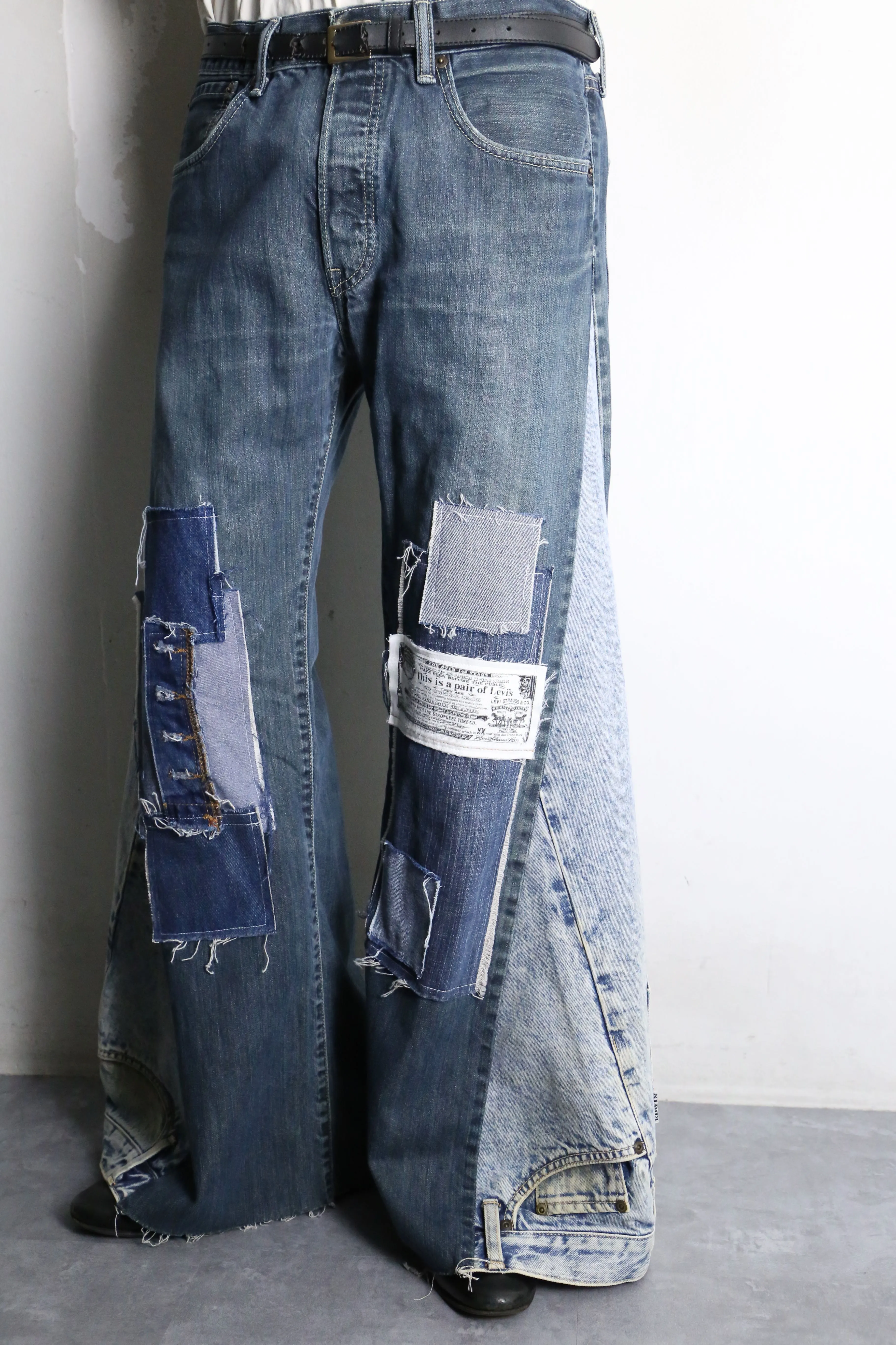 "Re:make" upside down flare denim