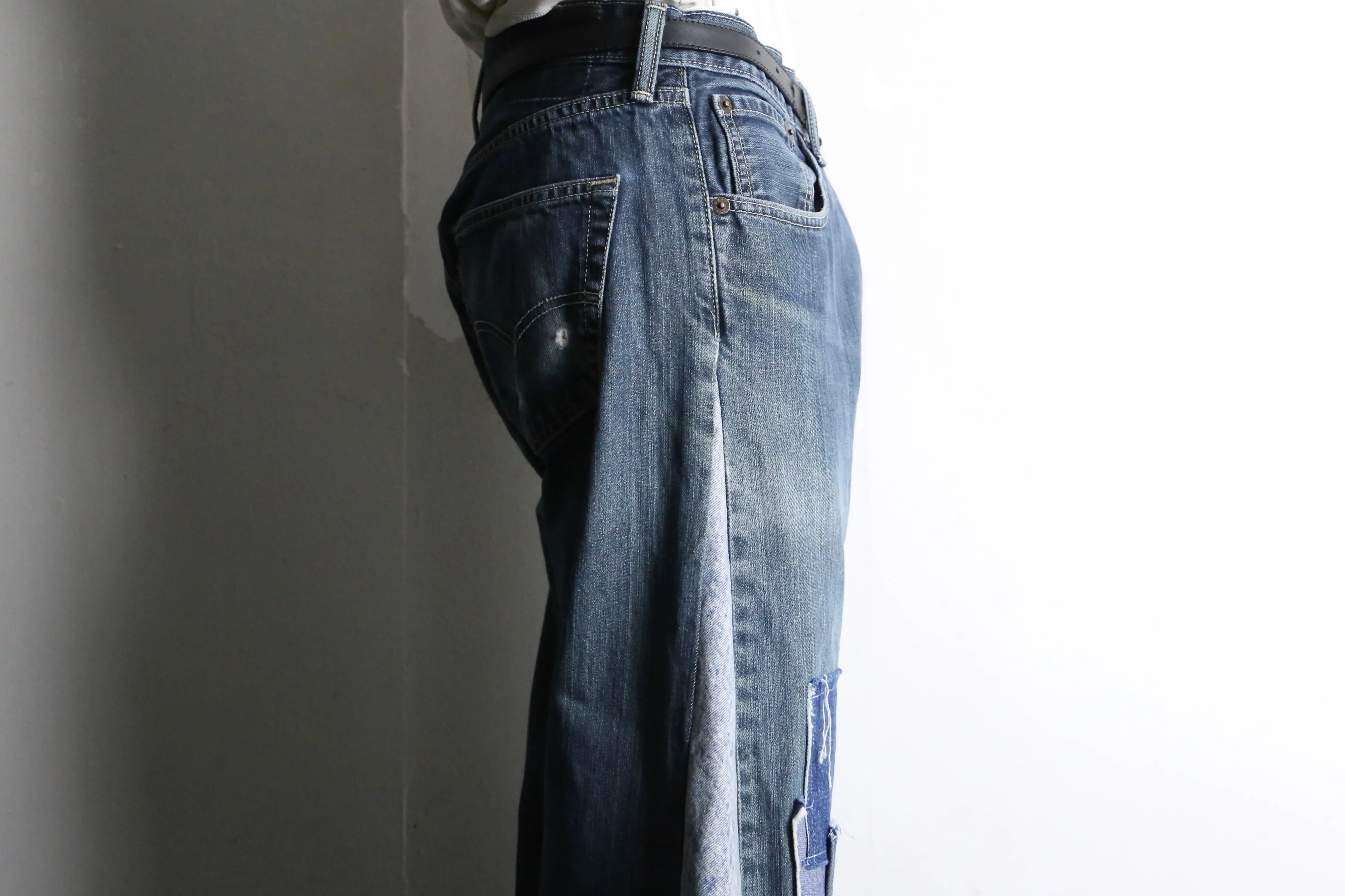 "Re:make" upside down flare denim