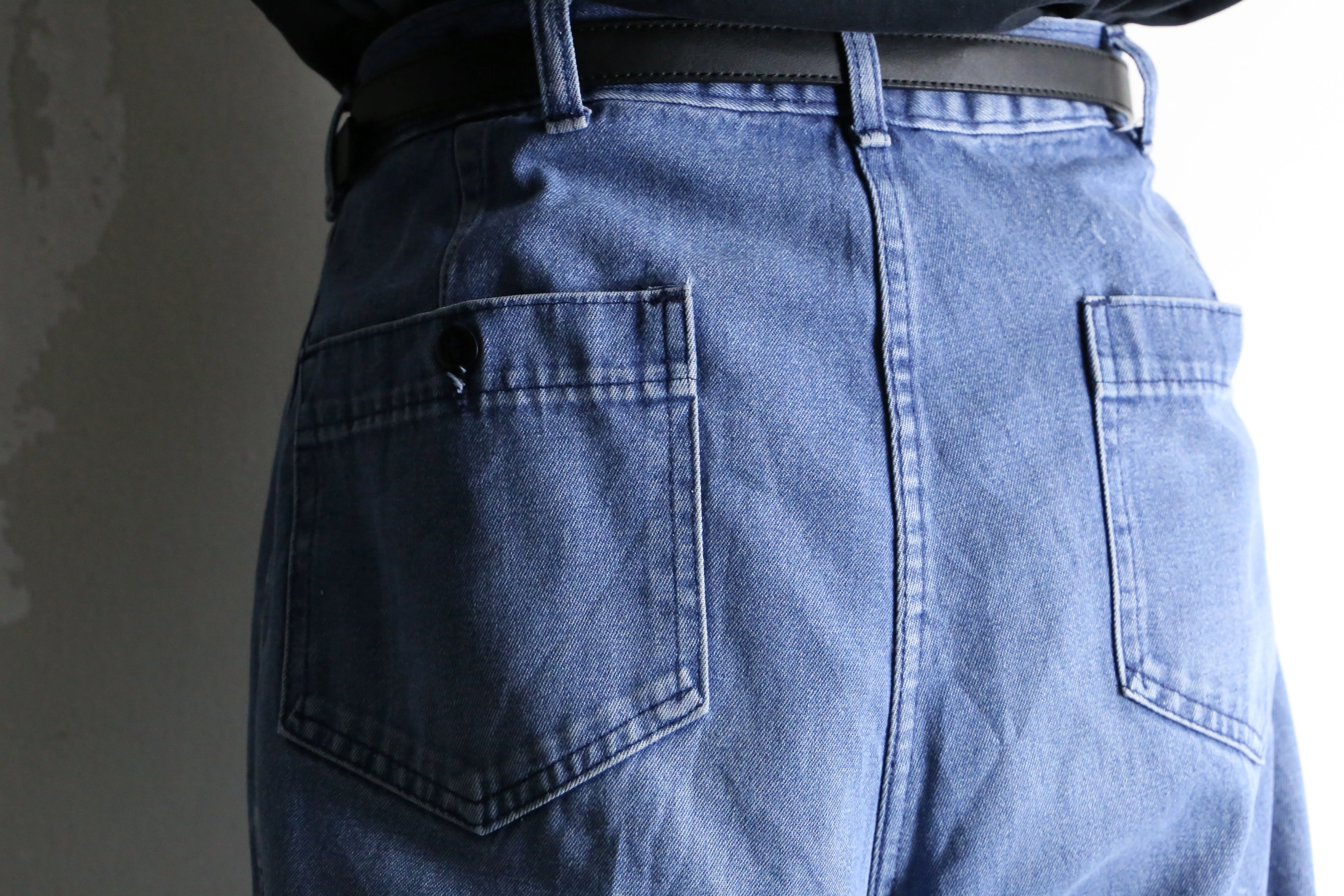 "U.S.NAVY" good aging flare sailor denim pants