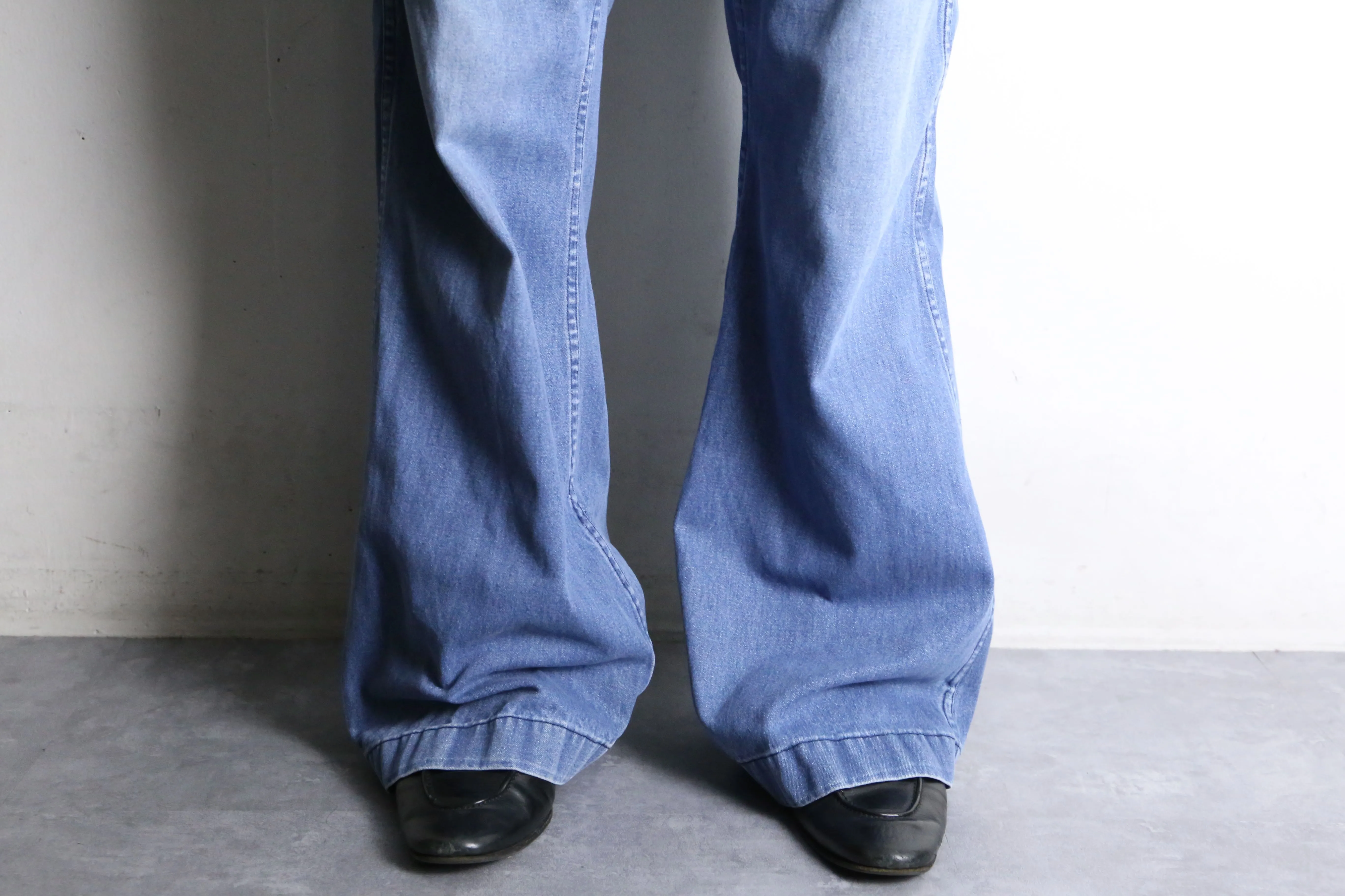 "U.S.NAVY" good aging flare sailor denim pants