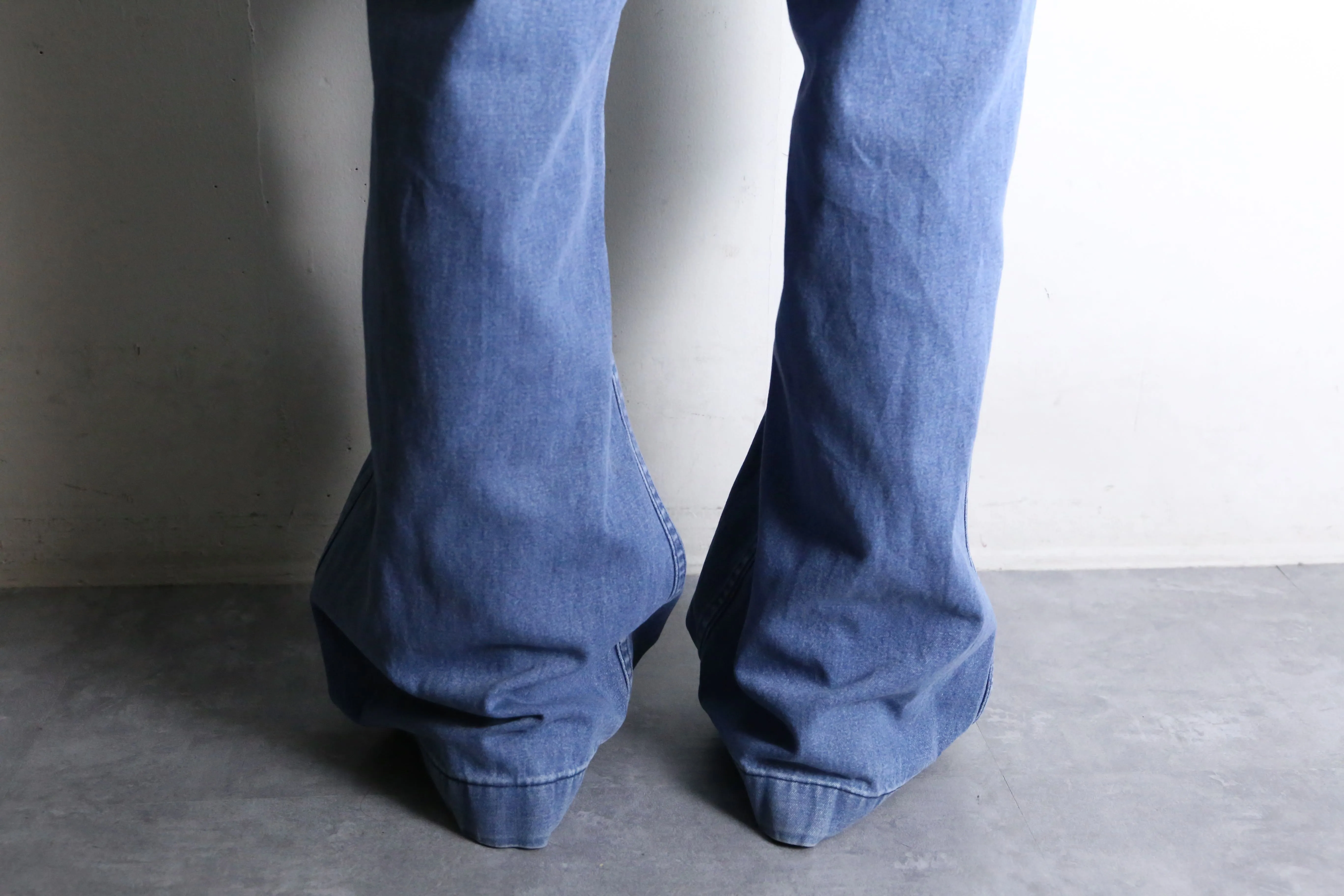 "U.S.NAVY" good aging flare sailor denim pants