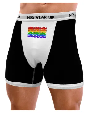 Rainbow Mustaches Gay Pride Flag Mens Boxer Brief Underwear