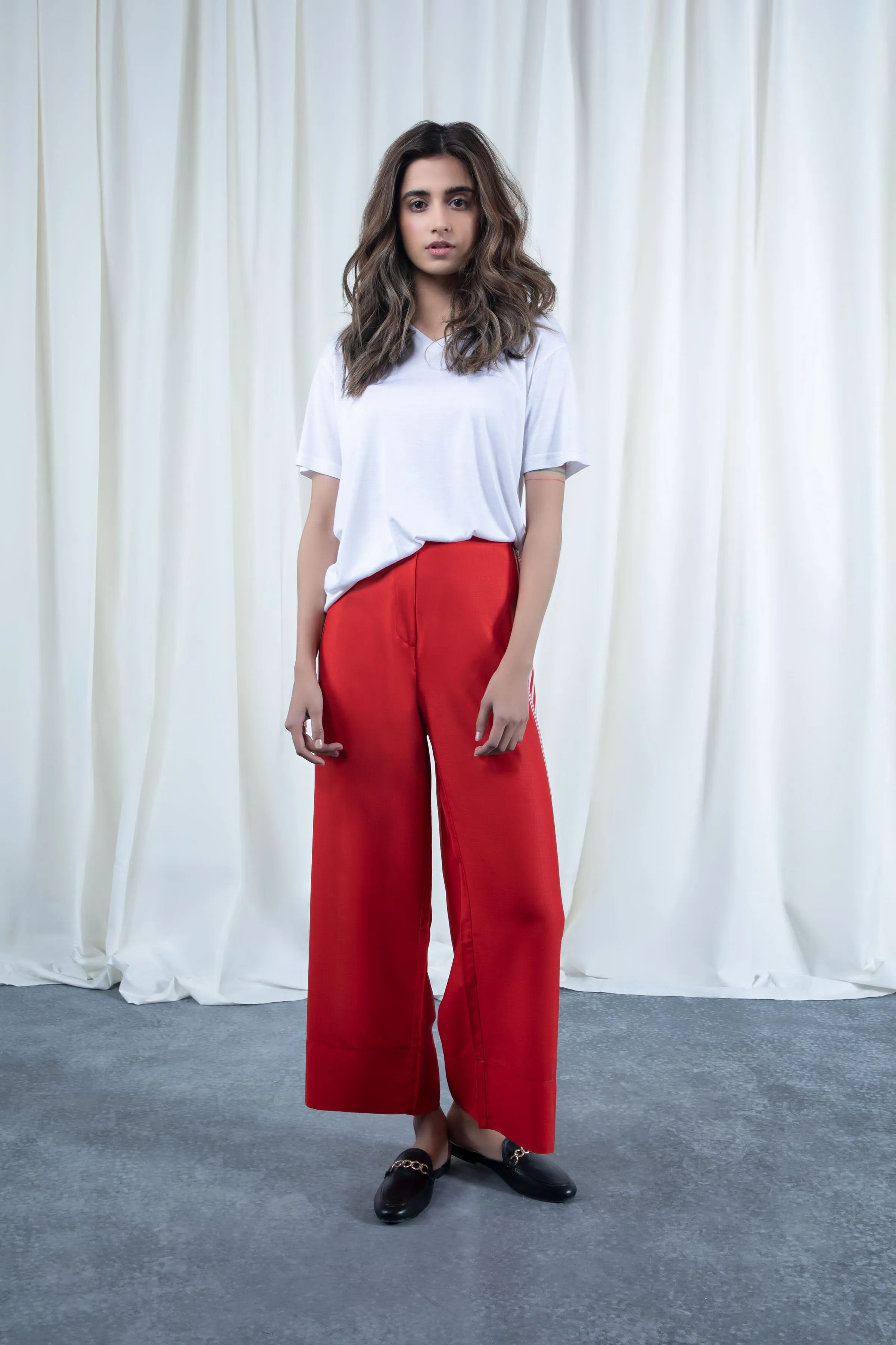 Red Flowy Pants