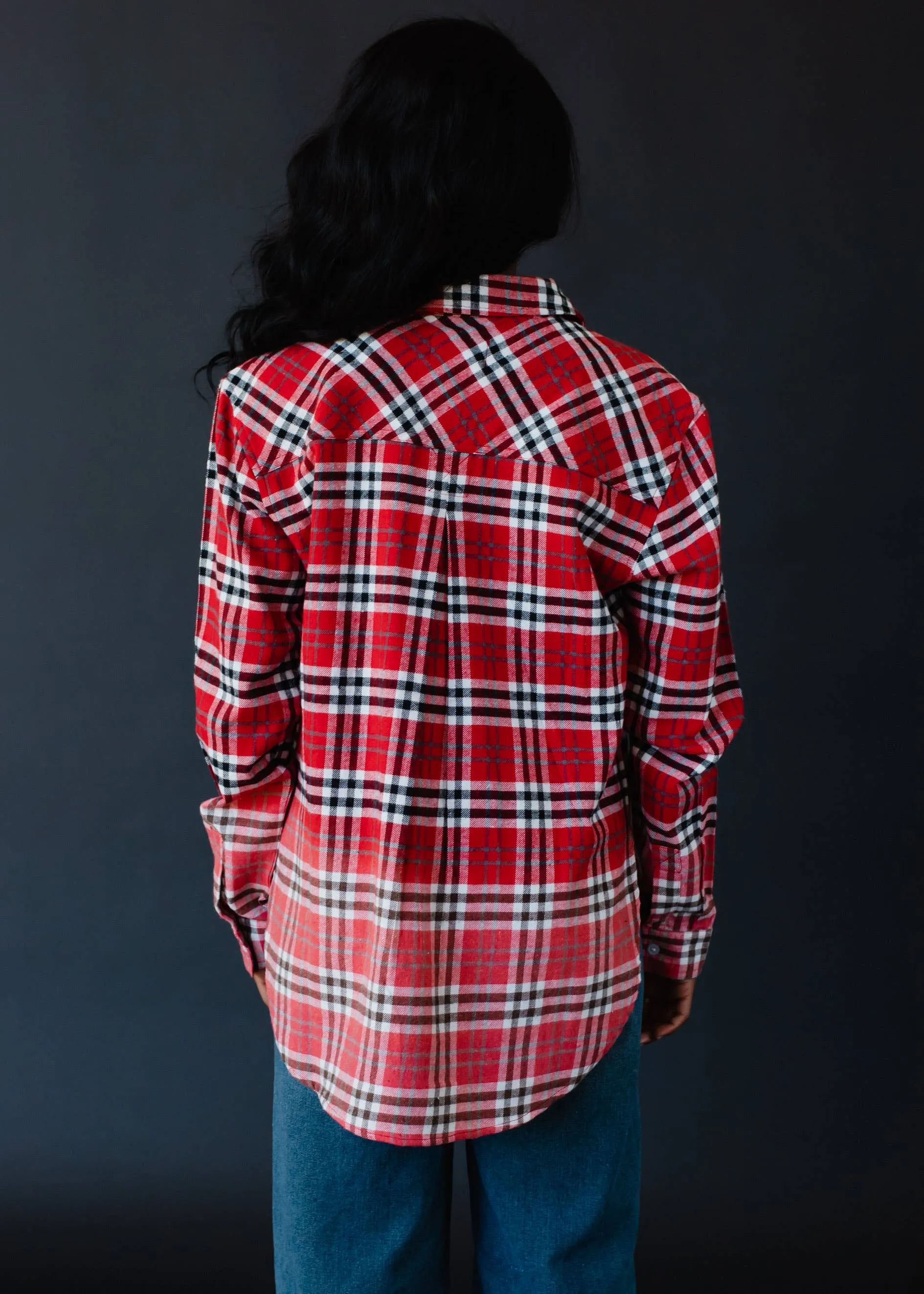 Red, White & Black Plaid Flannel