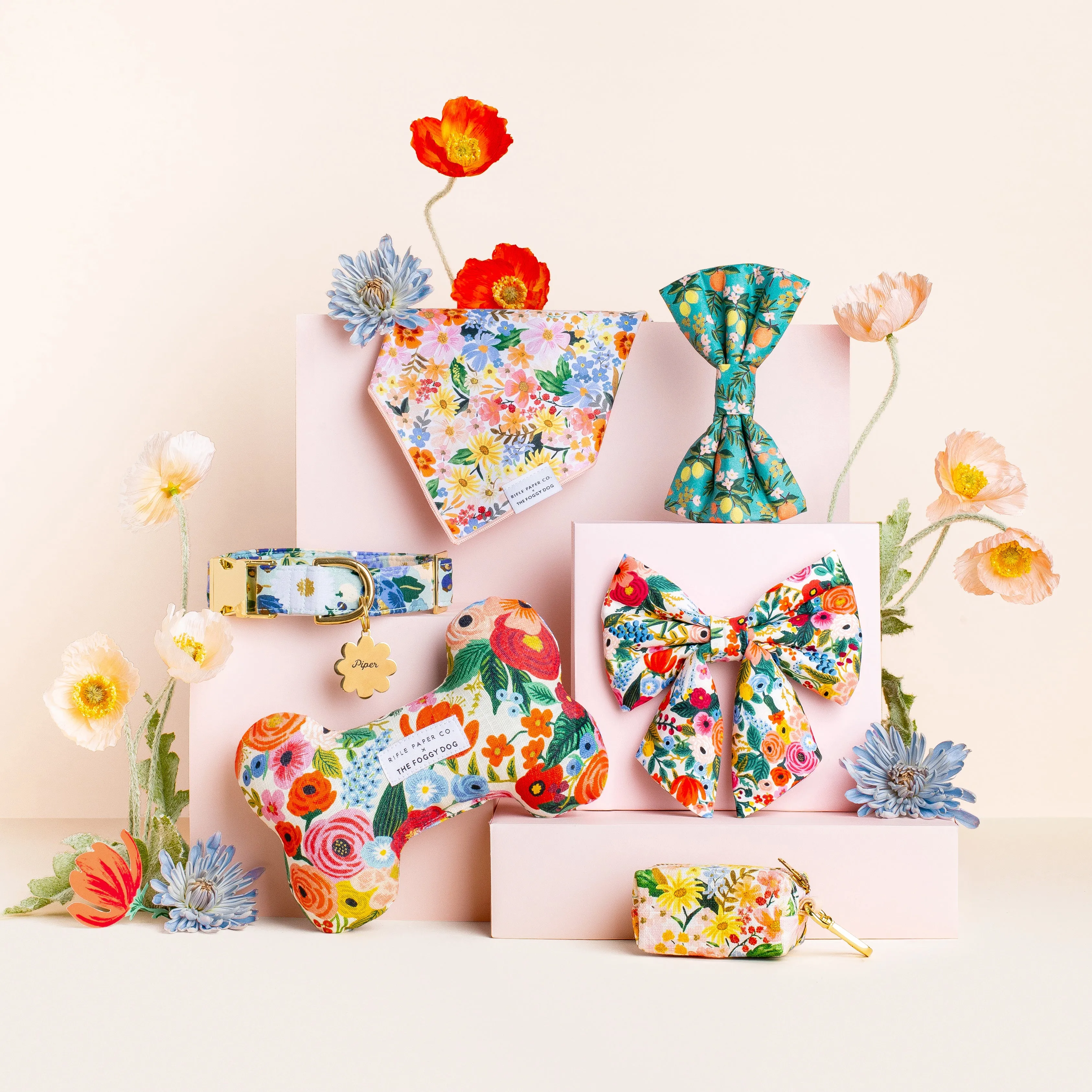 Rifle Paper Co. x TFD Garden Party Lady Dog Bow