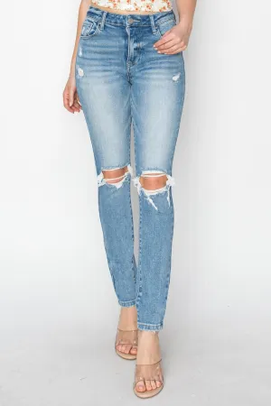 Risen Full Size High Rise Knee Distressed Skinny Jeans