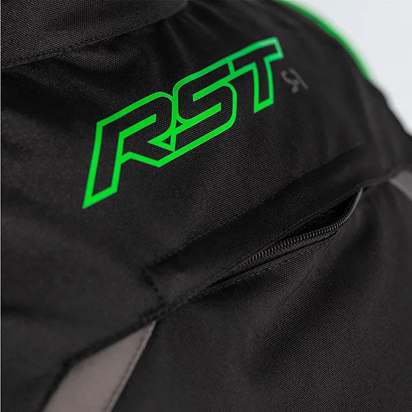 RST S-1 CE Textile Jacket - Black / Grey / Neon Green