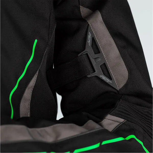 RST S-1 CE Textile Jacket - Black / Grey / Neon Green