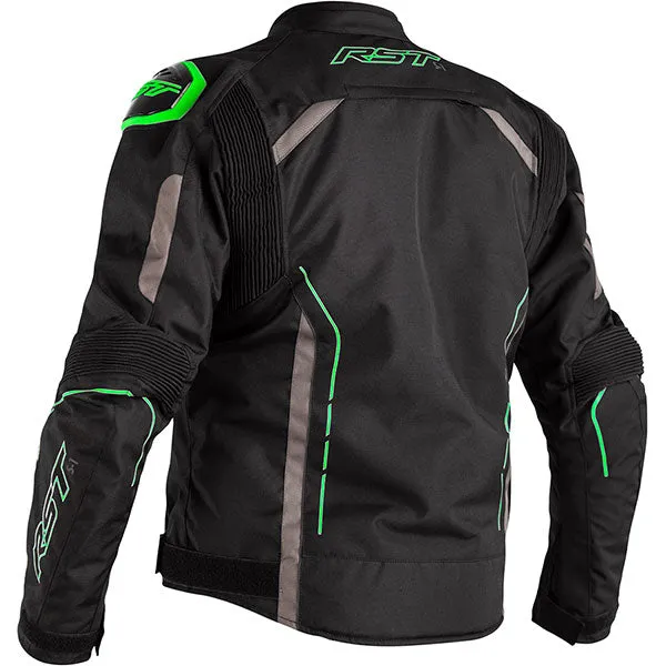 RST S-1 CE Textile Jacket - Black / Grey / Neon Green