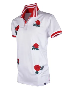 S11815-ROSE EMBROIDERY Polo SHIRTS