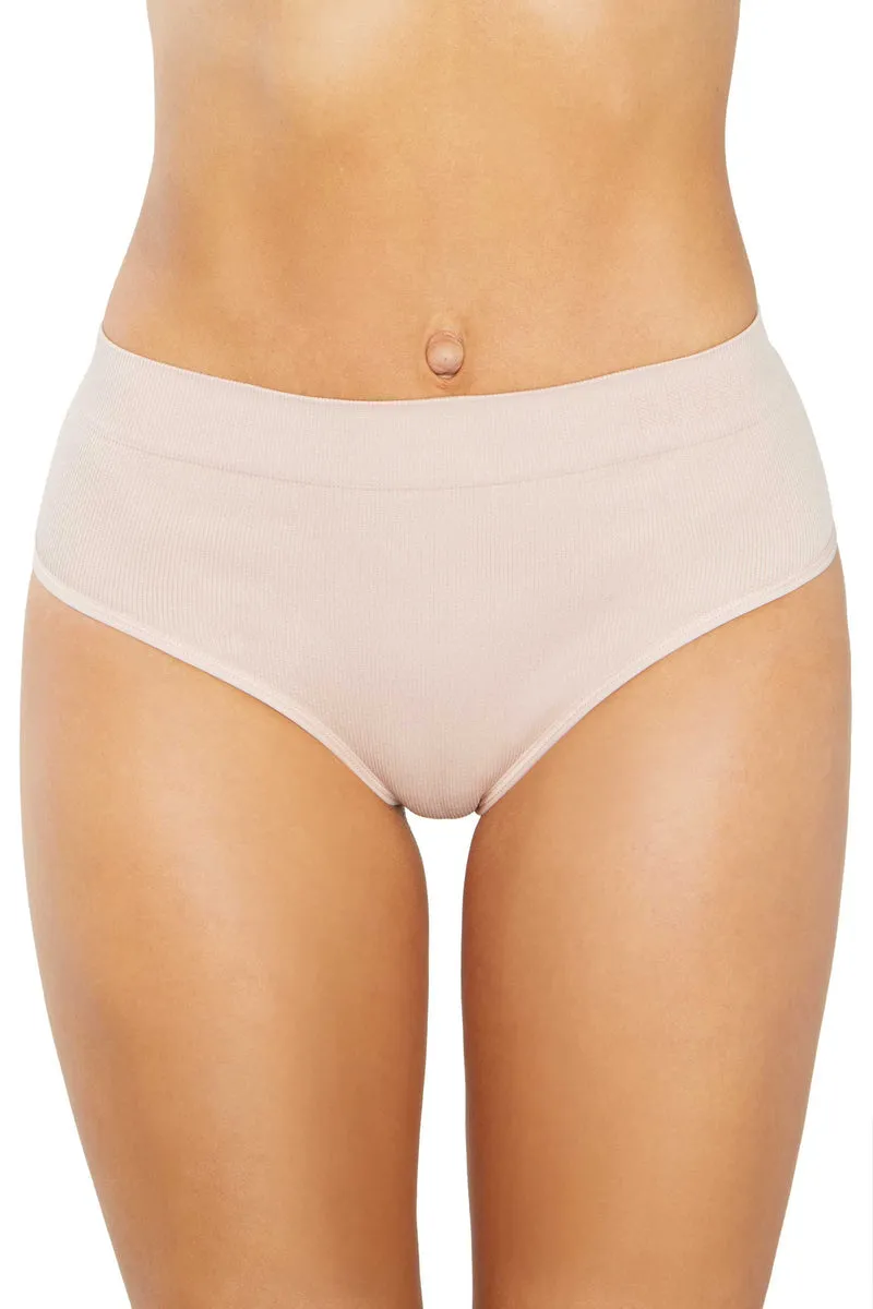 SAND HIGH SCULPT THONG RIB