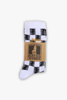 Service Works - Checker Socks - Mono