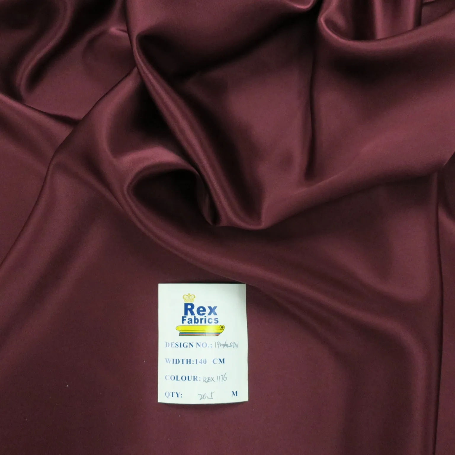 Silk Charmeuse Fabric Burgundy Solid 54 inch 100% Silk