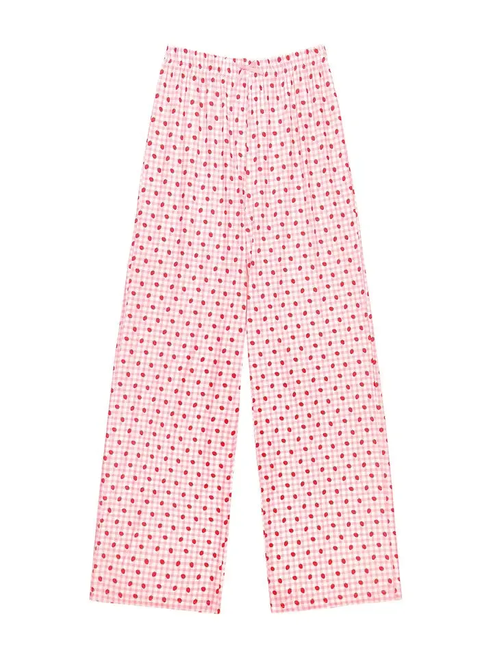 STRAWBERRY MILKSHAKE PAJAMA PANTS