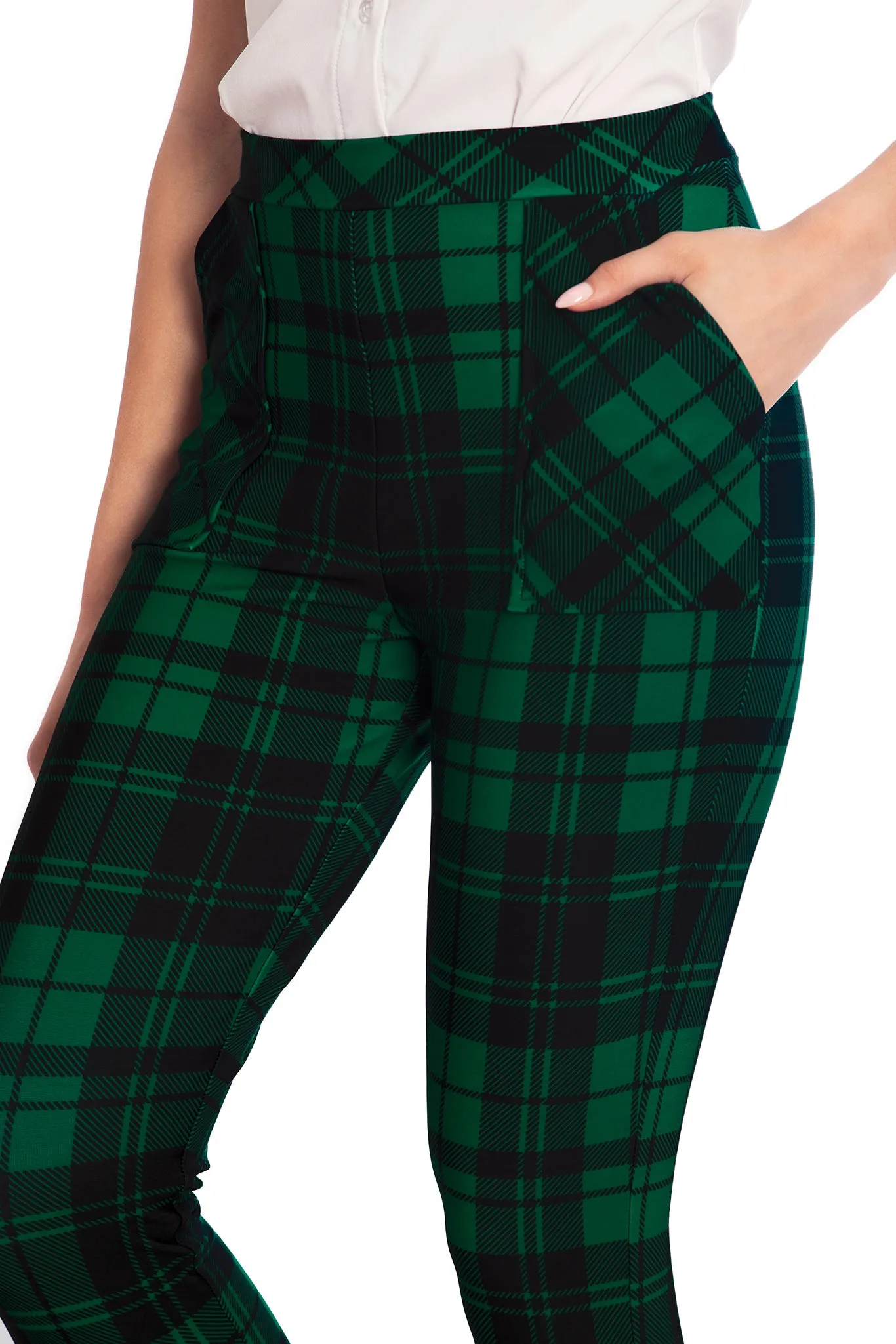 Tartan Pine Cuffed Pants