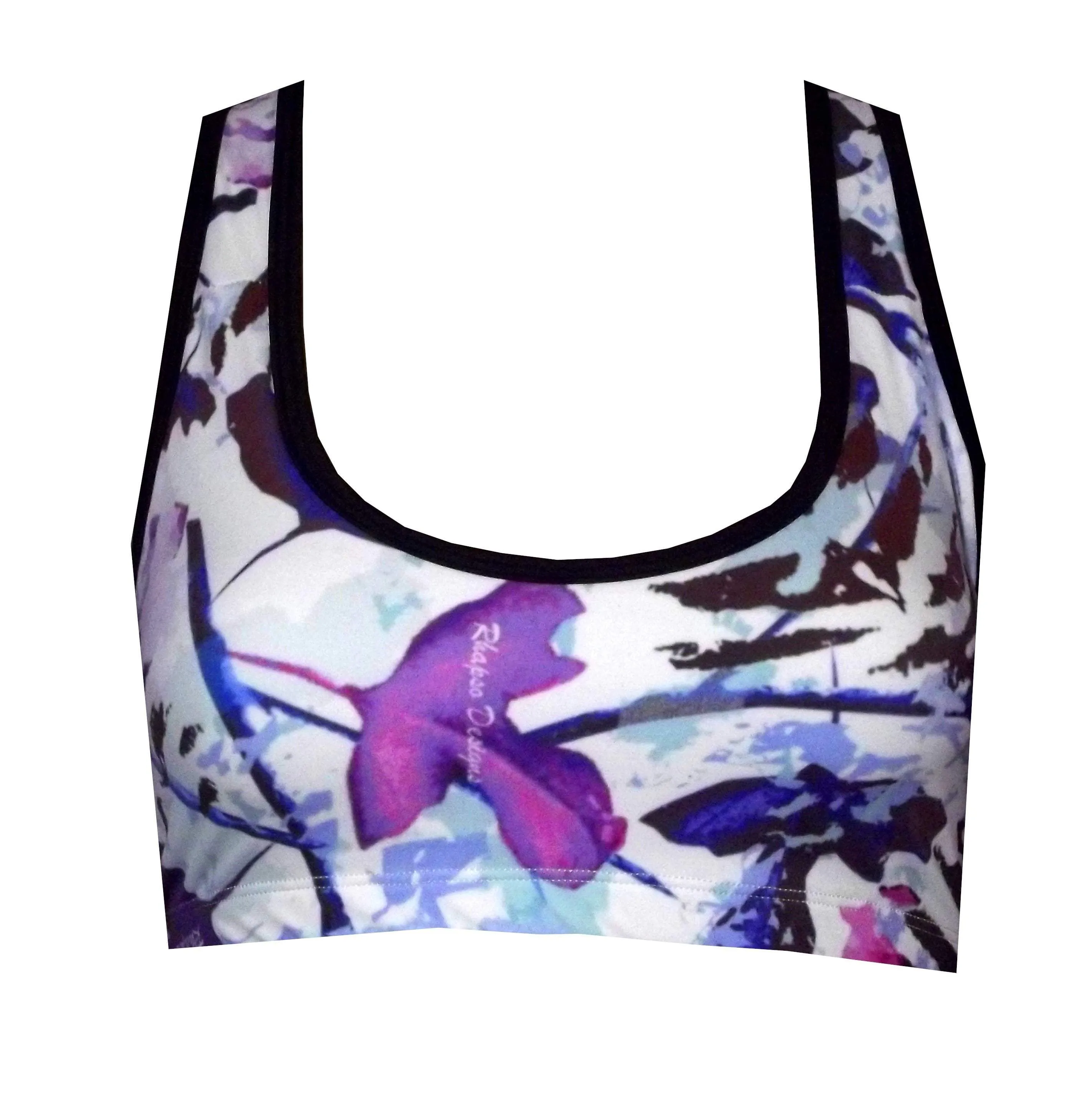 Tiger in the wild print sports crop top BK150P857