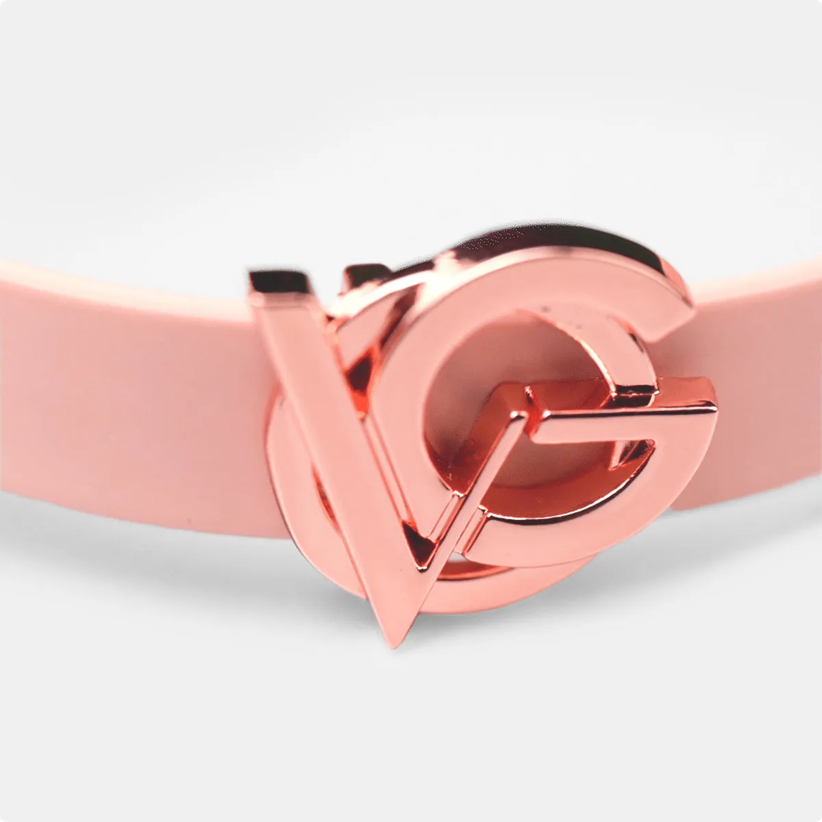 Valgray Splash Proof Adjustable Dog Collar, Blush & Rose Gold