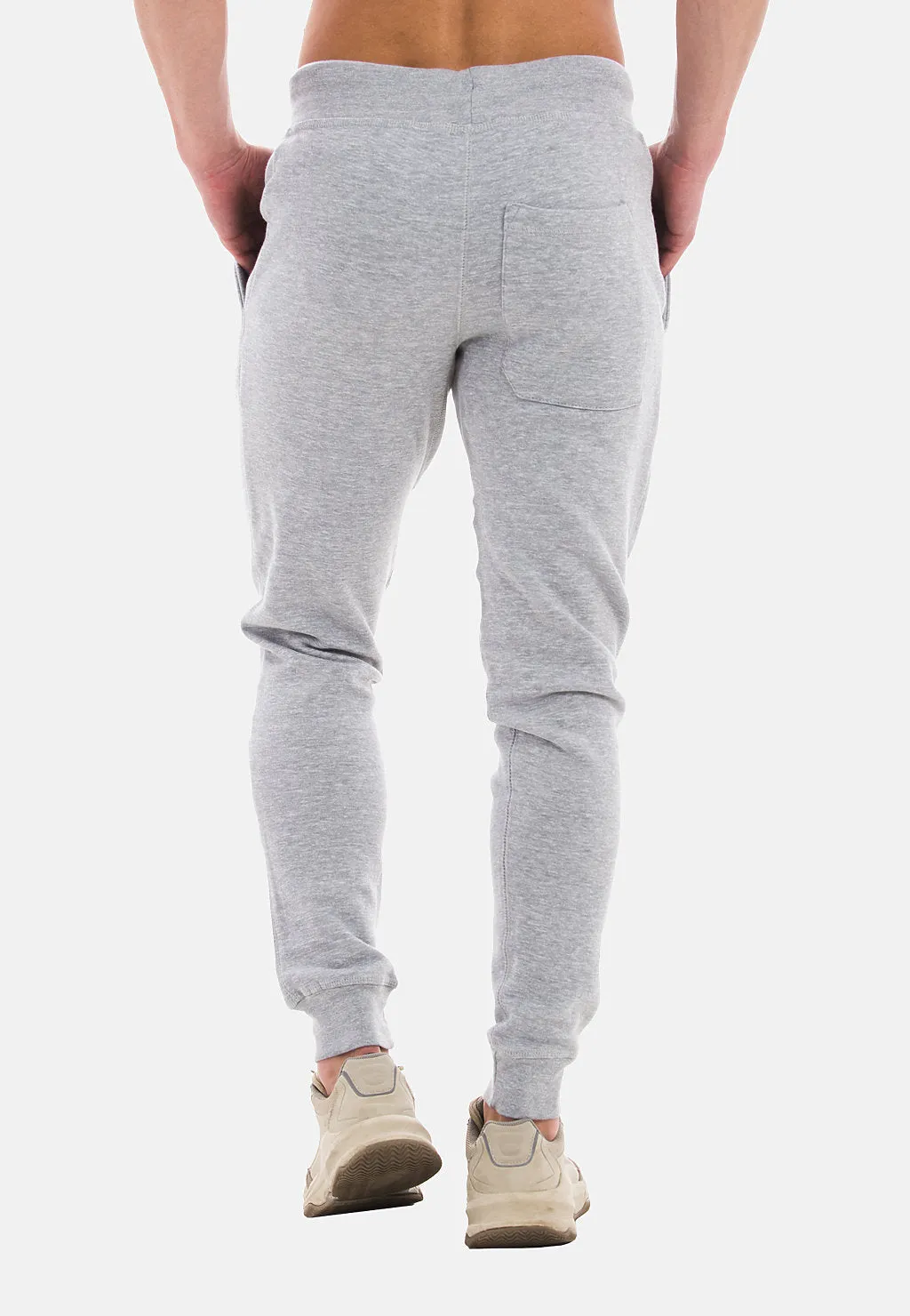 Venley Men's Heather Grey Slim-Fit MADE IN USA Fleece Joggers